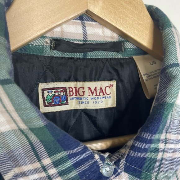Big Mac Workwear Vintage Flannel Jacket Size Large - Picture 5 of 6